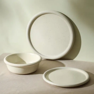 Stone Lain Capri Stoneware 24-piece Dinnerware Set In White