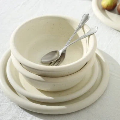 Stone Lain Capri Stoneware 24-piece Dinnerware Set In White