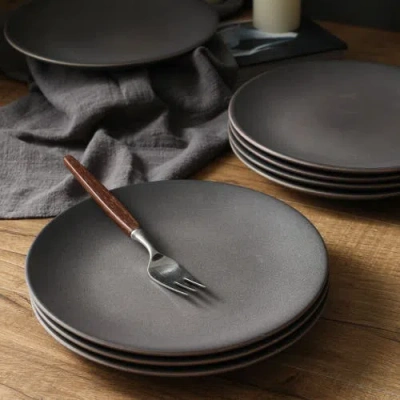Stone Lain Grao Stoneware 16-piece Dinnerware Set In Grey