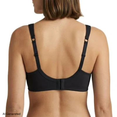 Lands' End Full Coverage Bra True Solutions Light Weight Microfiber Basics In Black