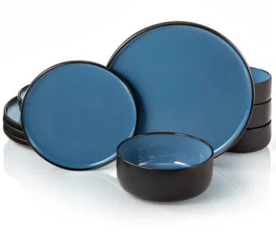 Kook Kitchenware Somerset Collection Ceramic Dinnerware Set In Blackjade