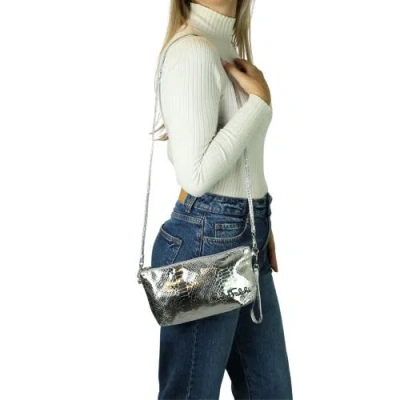 Carlos Falchi Microfiber Python Tote In Black