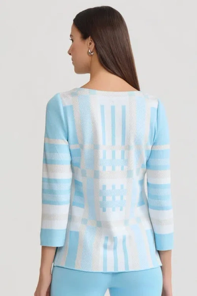 Ming Wang Interwoven Soft Knit Tunic In Multi