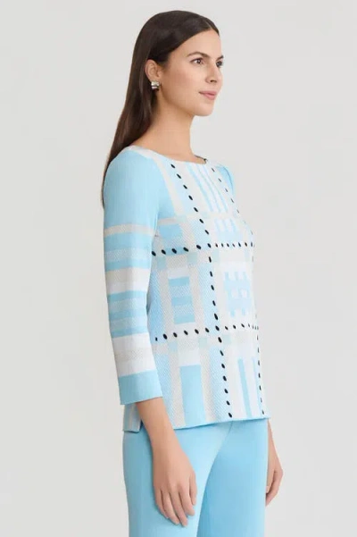Ming Wang Interwoven Soft Knit Tunic In Multi