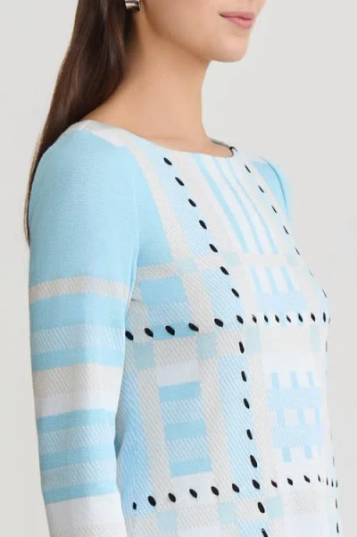 Ming Wang Interwoven Soft Knit Tunic In Multi