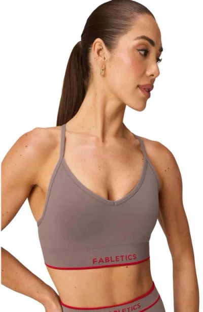 Fabletics Seamless V-neck Low Impact Bra In Neutral