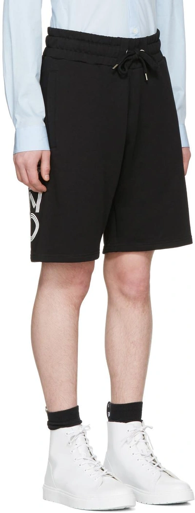 Shop Kenzo Black Logo Shorts