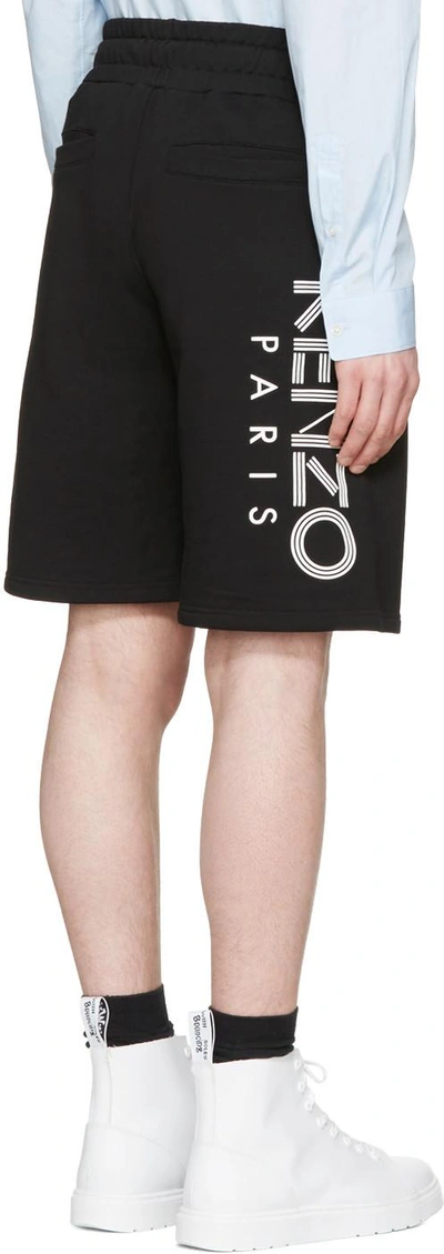 Shop Kenzo Black Logo Shorts