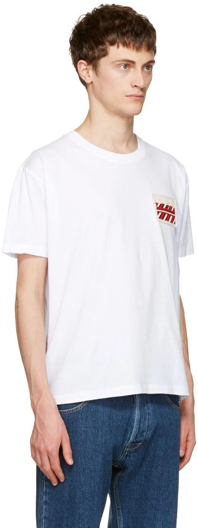 Shop Valentino White Star Patch T-shirt