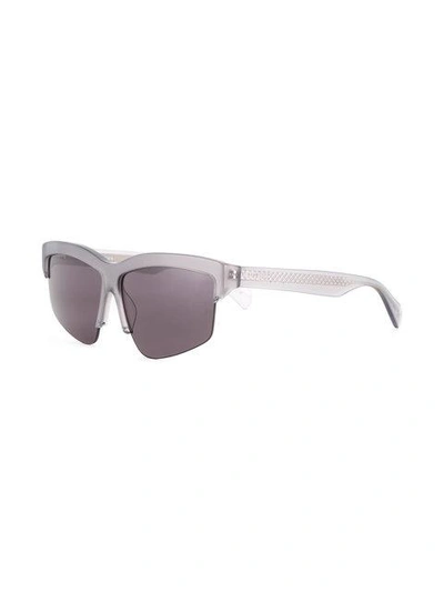 Shop Dion Lee Grey Mono Sunglasses