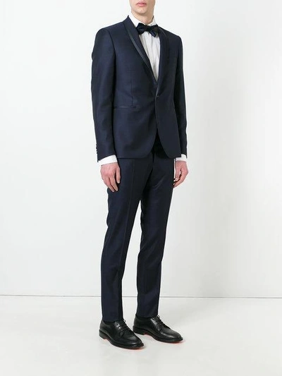 Shop Tagliatore Shawl Lapel Two-piece Suit In Blue