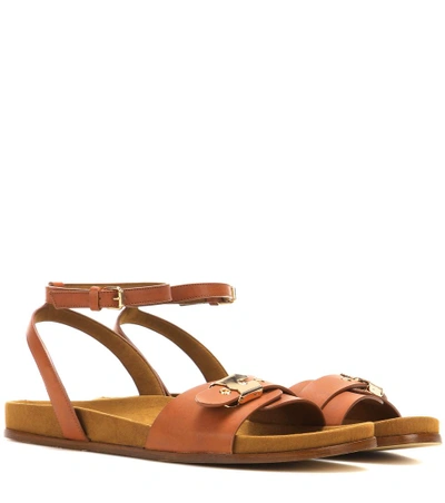 Stella Mccartney Faux Leather Sandals In Brown