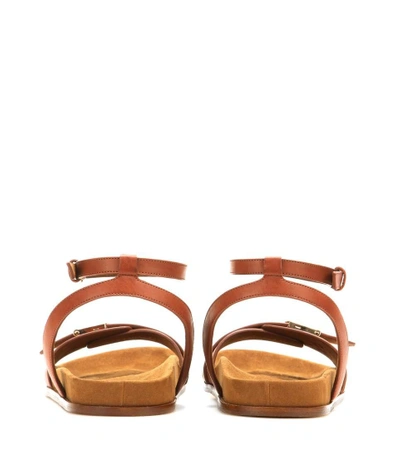 Shop Stella Mccartney Faux Leather Sandals In Brown