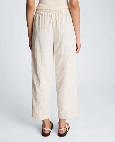 Kenneth Cole Pull On Barrel Leg Pant With Slash Pockets In Neutral