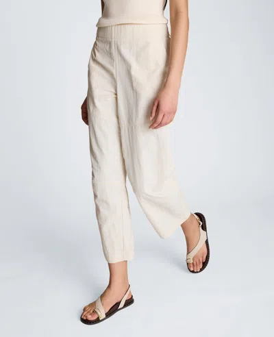 Kenneth Cole Pull On Barrel Leg Pant With Slash Pockets In Neutral