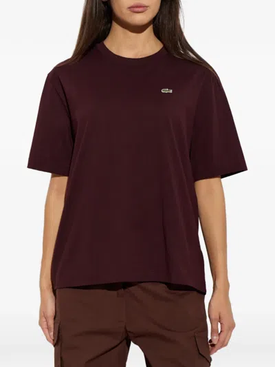 Lacoste Logo-patch T-shirt In Red