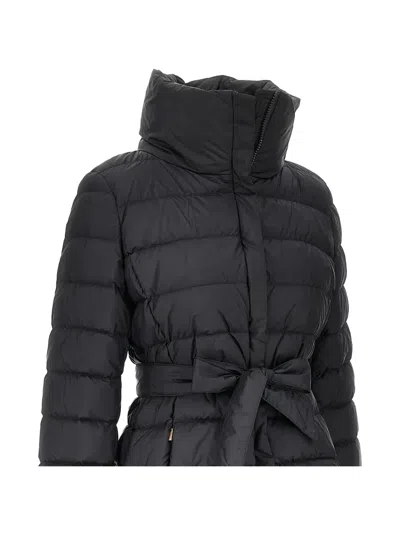 Weekend Max Mara Long-sleeved Cotton-padded Jacket In Black
