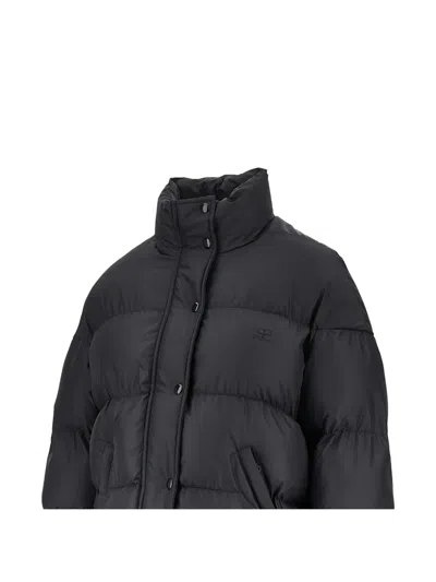 Courrèges Short Down Jacket In Black