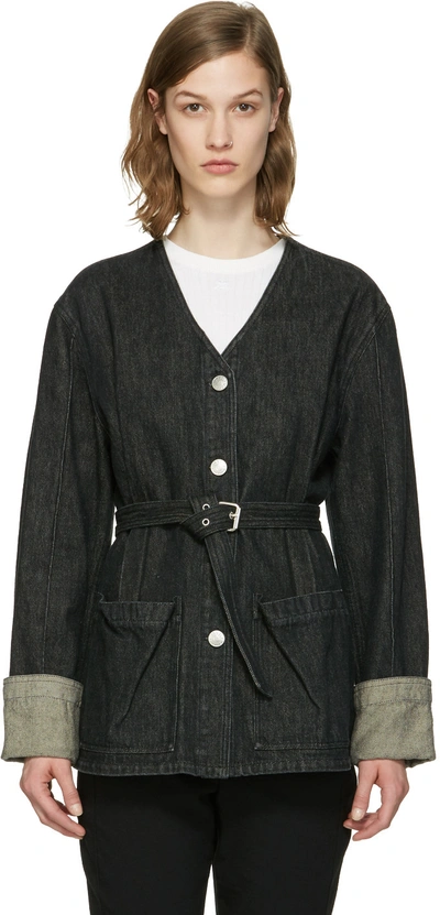 Shop Isabel Marant Black Denim Estil Jacket