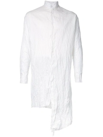 Shop A New Cross Wrinkled Asymmetric Shirt In White