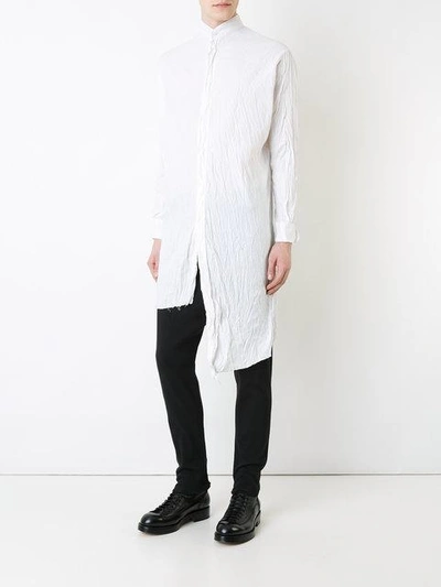Shop A New Cross Wrinkled Asymmetric Shirt In White