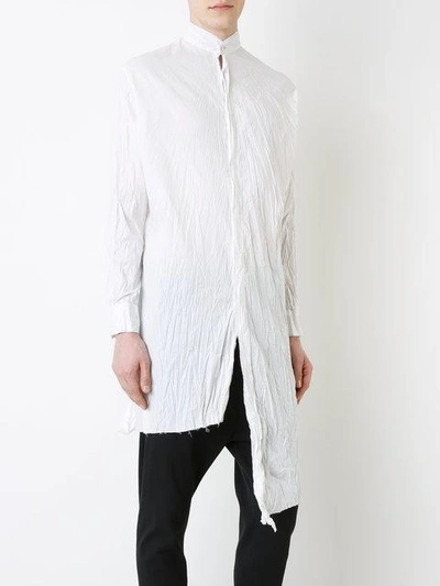 Shop A New Cross Wrinkled Asymmetric Shirt In White