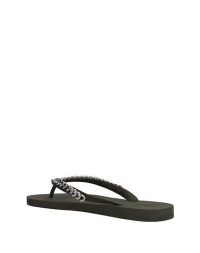 Shop Giuseppe Zanotti Flip Flops In Military Green