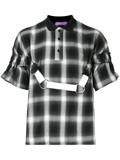 Shop Private Policy Plaid Polo With Harness In Black