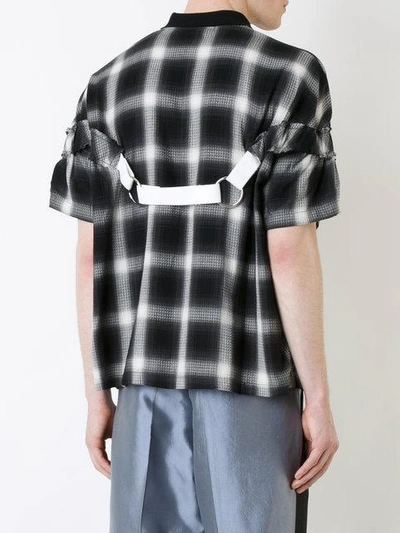 Shop Private Policy Plaid Polo With Harness In Black