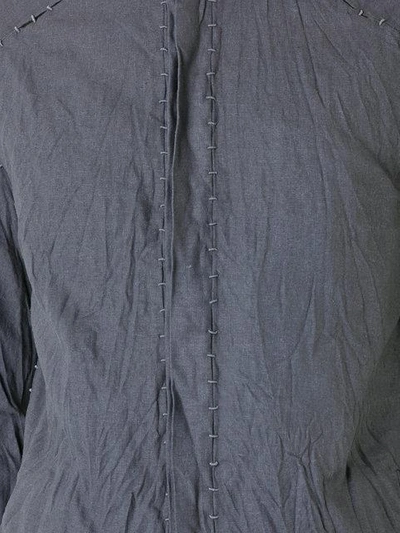 Shop A New Cross Hand Stitched Long Length Shirt - Grey