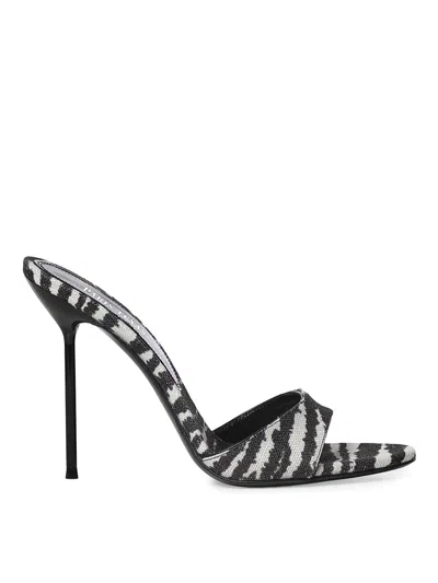 Paris Texas Lidia Zebra-print Canvas Mules In Multi