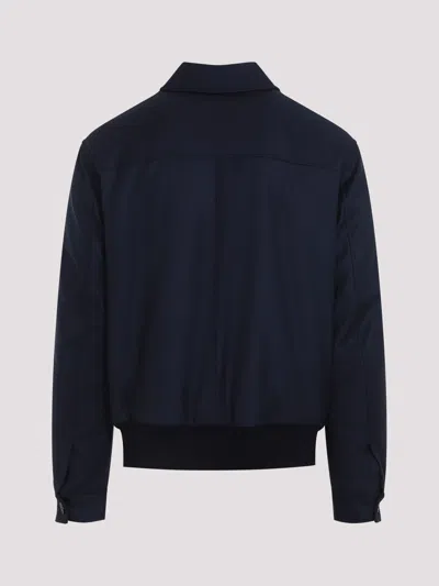 Kiton Bomber Jacket In Dark Blue