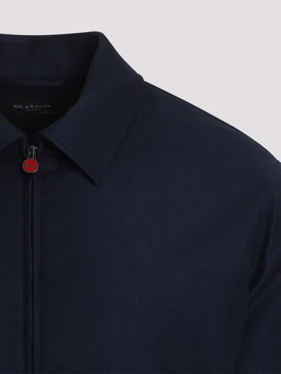 Kiton Bomber Jacket In Dark Blue
