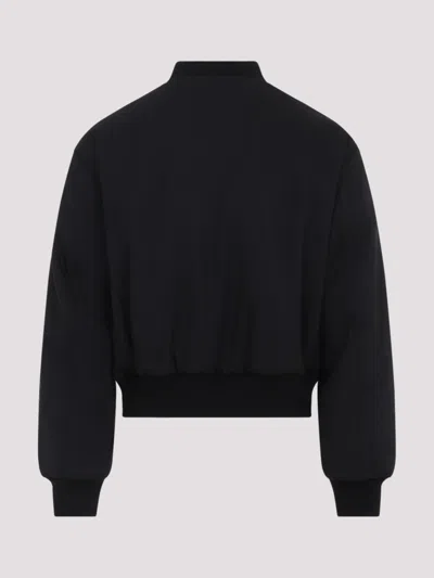 Jil Sander Cropped Bomber Jacket In Black
