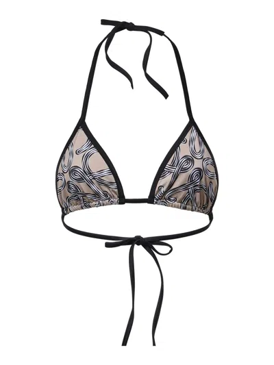 Loewe Technical Jersey Bikini Top In Neutral
