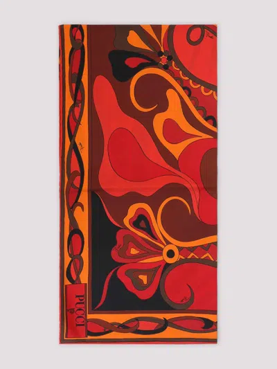 Pucci Silk Scarf In Black