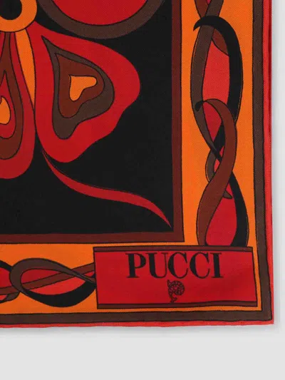 Pucci Silk Scarf In Black