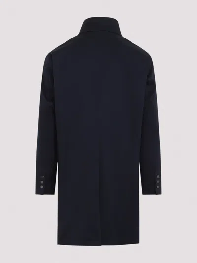 Kiton Coat In Dark Blue