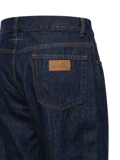 Mm6 Maison Margiela Patchwork Insert Jeans In Blue