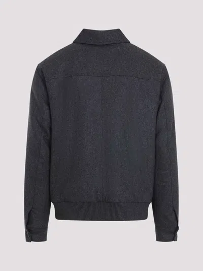 Kiton Bomber Jacket In Grey