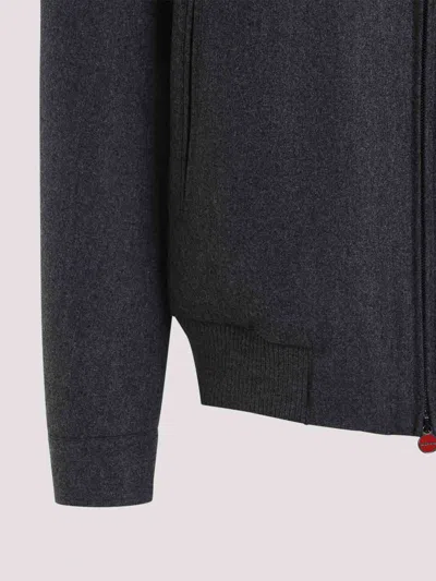 Kiton Bomber Jacket In Grey
