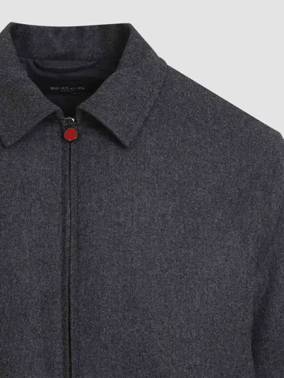 Kiton Bomber Jacket In Grey