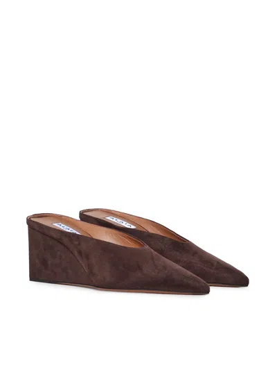 Alaïa Suede Cube Mule In Black