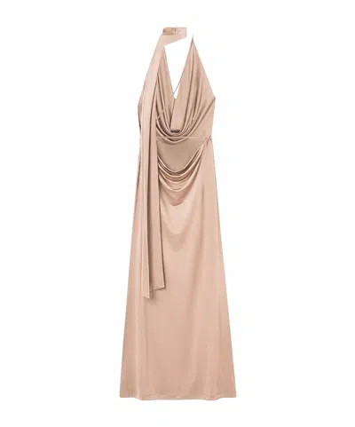 Amazuìn Vivienne Jersey Dress In Nude