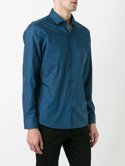 Shop Fashion Clinic Timeless Chain Print Shirt In Blue