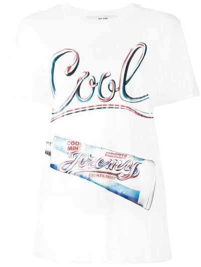 Jeremy Scott Cool Printed Cotton Jersey T-shirt In White