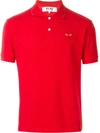 Comme Des Garçons Play Play Pique Polo With Heart Applique
