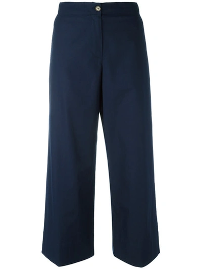 I'm Isola Marras Flared Cropped Trousers In Blue