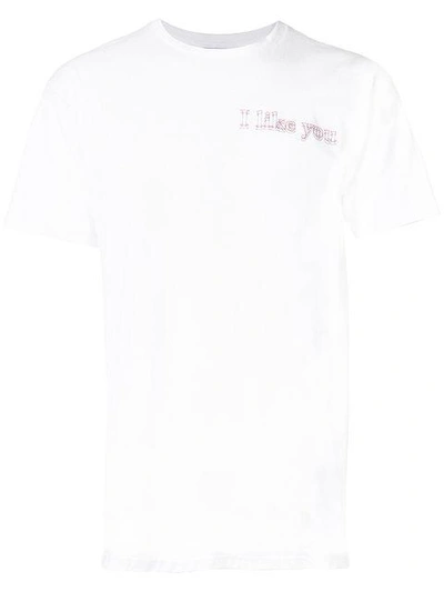 Shop Private Policy Slogan T-shirt In White