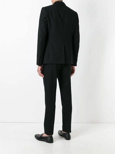 Shop Gucci Embroidered Suit - Black